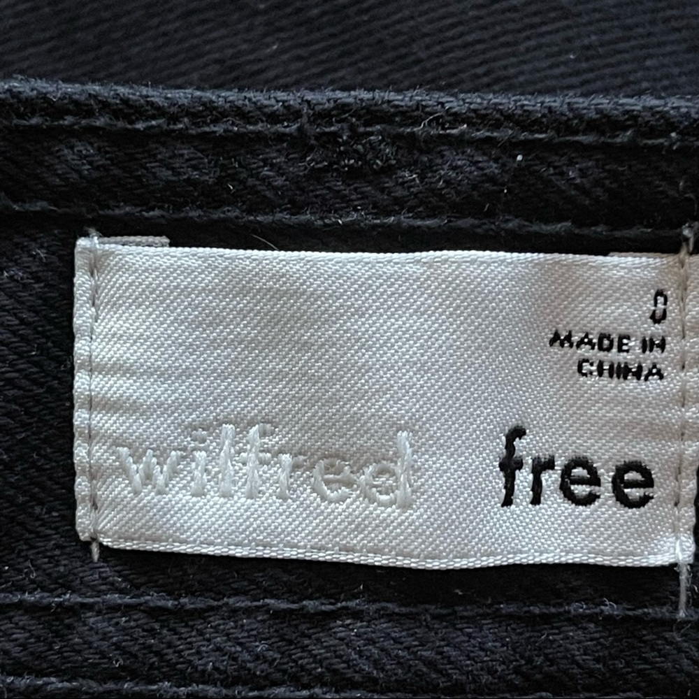 ARITZIA WILFRED FREE Black Denim Jean Mini Skirt - Picture 6 of 7